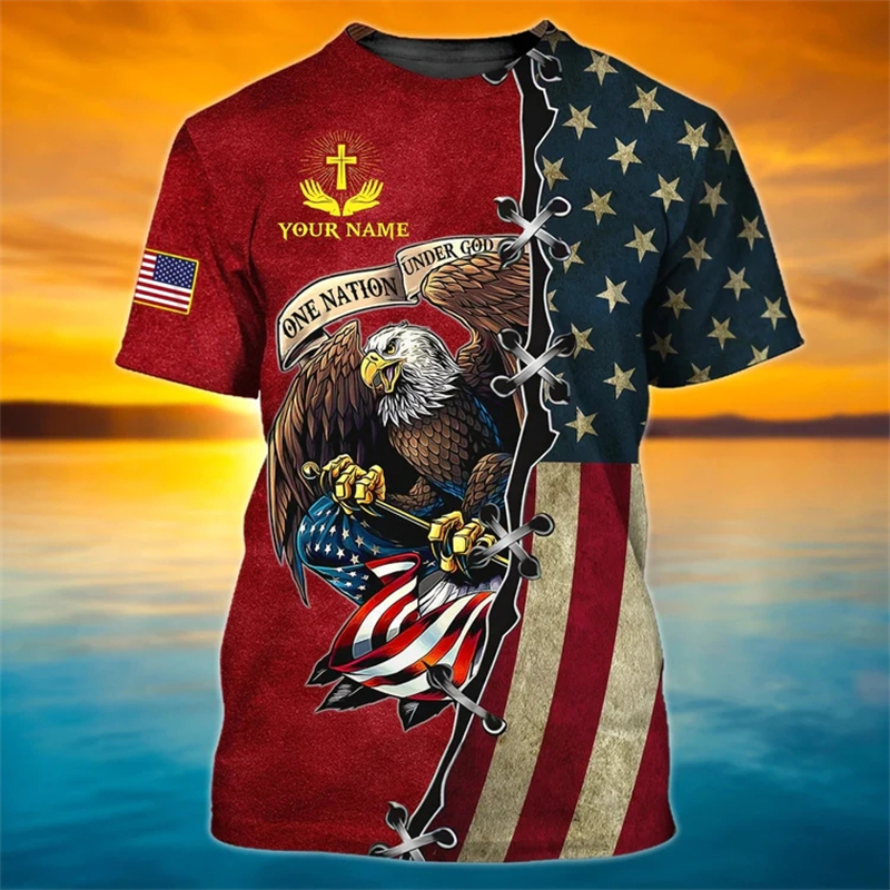 3D Printing Usa - Men Tee Shirt Fashion T-shirt Summer