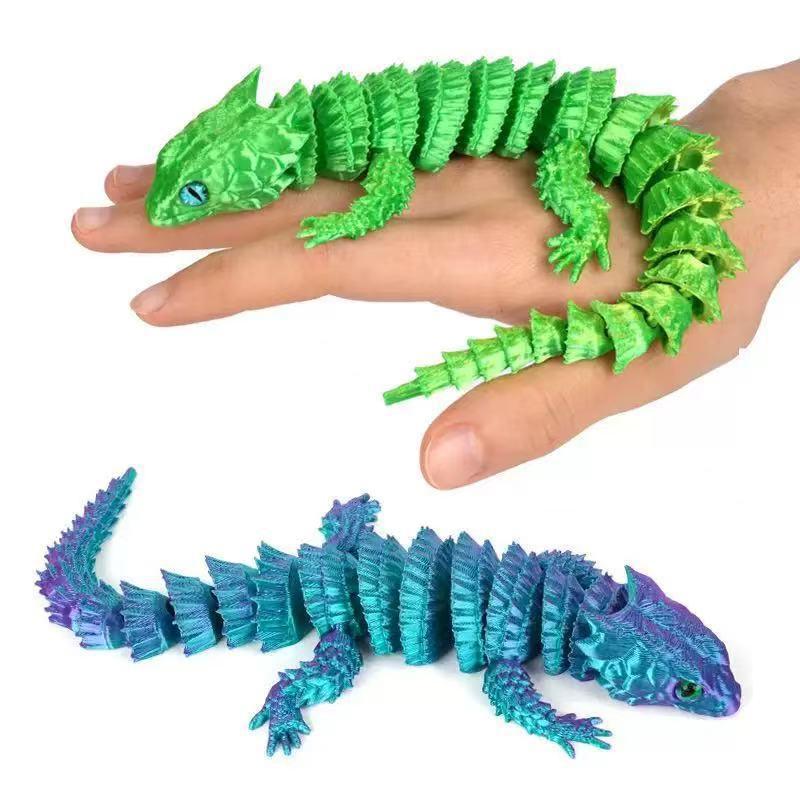3D Printing Apps - 3D Printed Conjoined Lizard Cartoon Statue