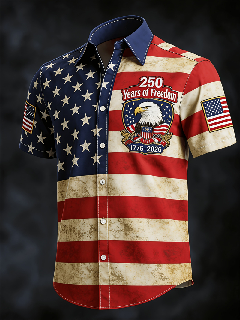 3D Printing Usa - America 250th Anniversary Short Sleeve Shirt