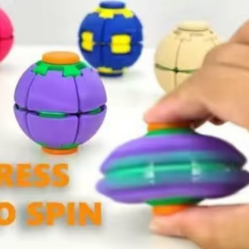 3D Printing Toys - 3D Printed Press Rotate Fidget Ball,