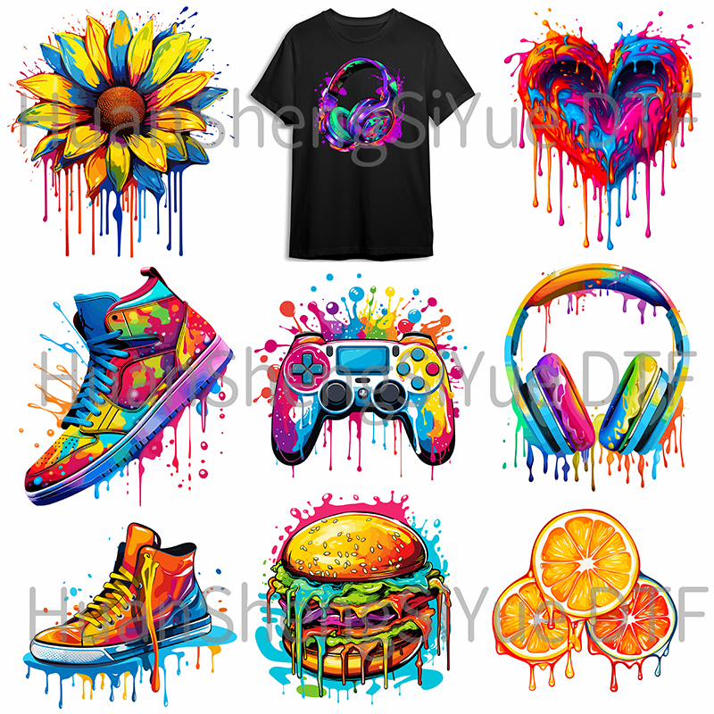 3D Printing Diagram - Painted Fluid Diagram Ironing Sticker Clothes