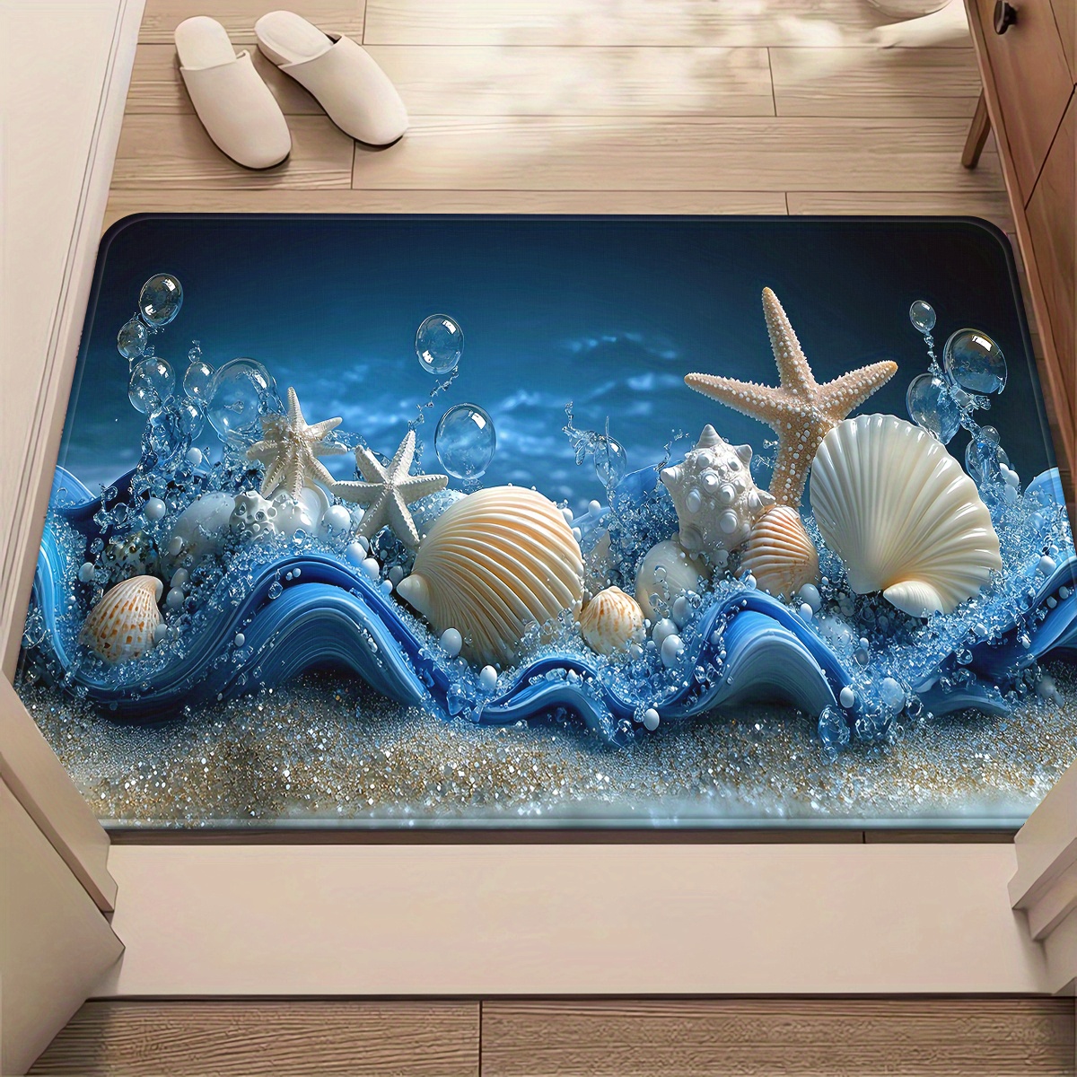 3D Blue Waves Seashells Starfi - đánh giá và giá 3D Printing Tablet