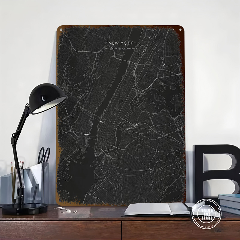Silver New York Street Map 3D  - đánh giá và giá 3D Printing York