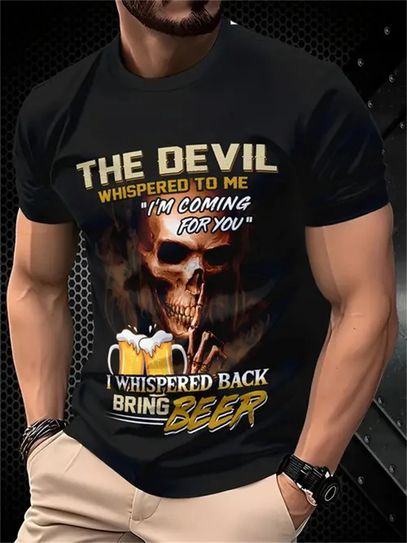 Men's Devil Beer Quote Print T - đánh giá và giá 3D Printing Quote