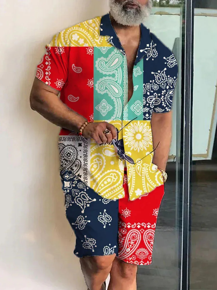Flower Print Suit Men Shirt 2P - đánh giá và giá 3D Printing Cancer