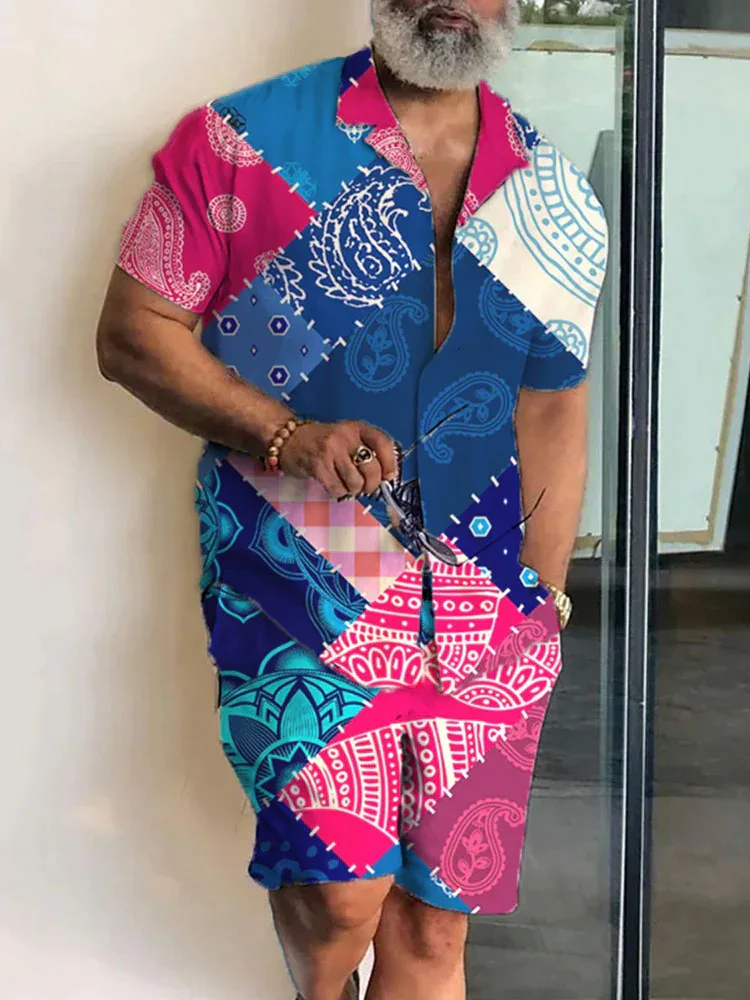 Flower Print Suit Men Shirt 2P - đánh giá và giá 3D Printing Cancer