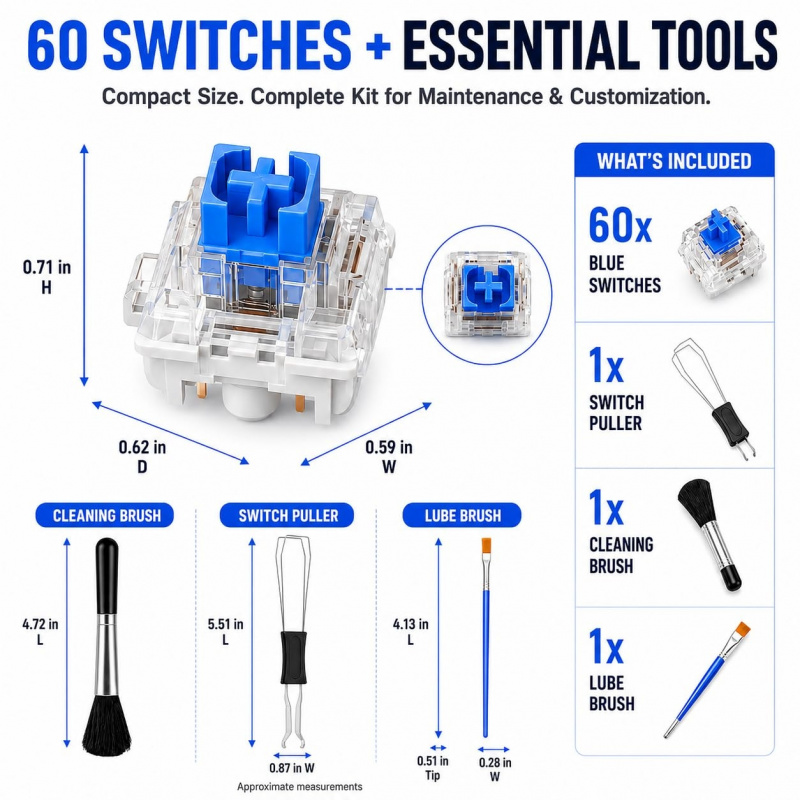 50PCSMechanical Keyboard Switc - đánh giá và giá 3D Printing Link