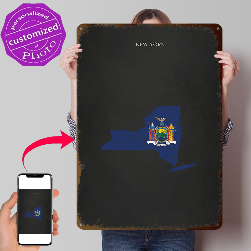 New York State Flag Map Poster - đánh giá và giá 3D Printing York