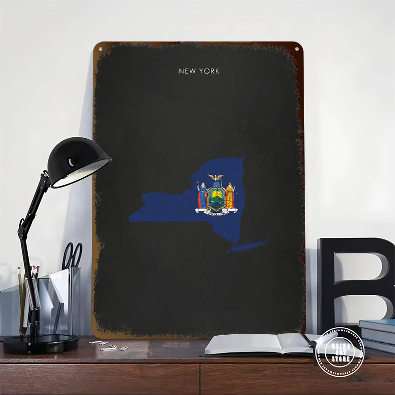 New York State Flag Map Poster - đánh giá và giá 3D Printing York