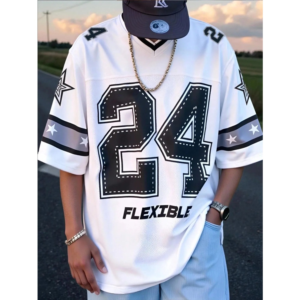 2026 Summer New Men's V-Neck T - đánh giá và giá 3D Printing Jersey