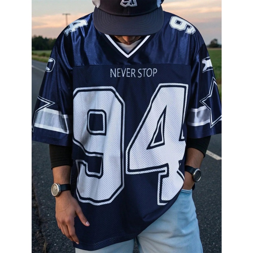 2026 Summer New Men's V-Neck T - đánh giá và giá 3D Printing Jersey