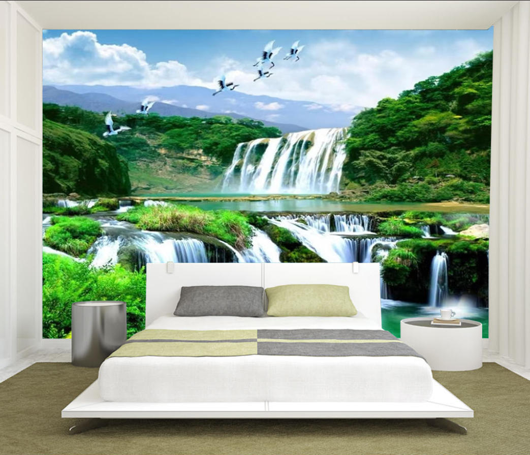 Custom Waterfall Mural 3D Self - đánh giá và giá 3D Printing Heat Resistant Material