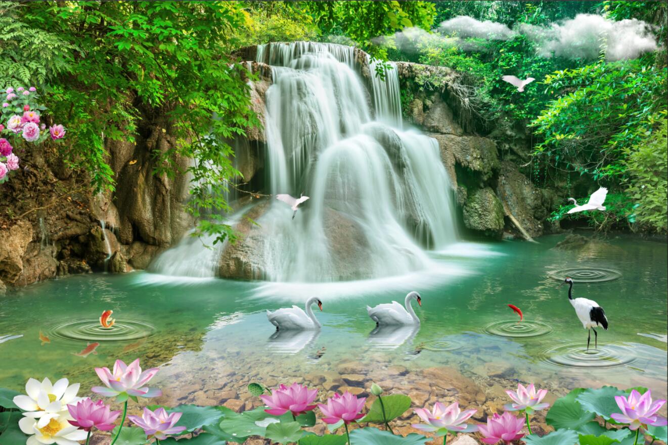 Custom Waterfall Mural 3D Self - đánh giá và giá 3D Printing Heat Resistant Material