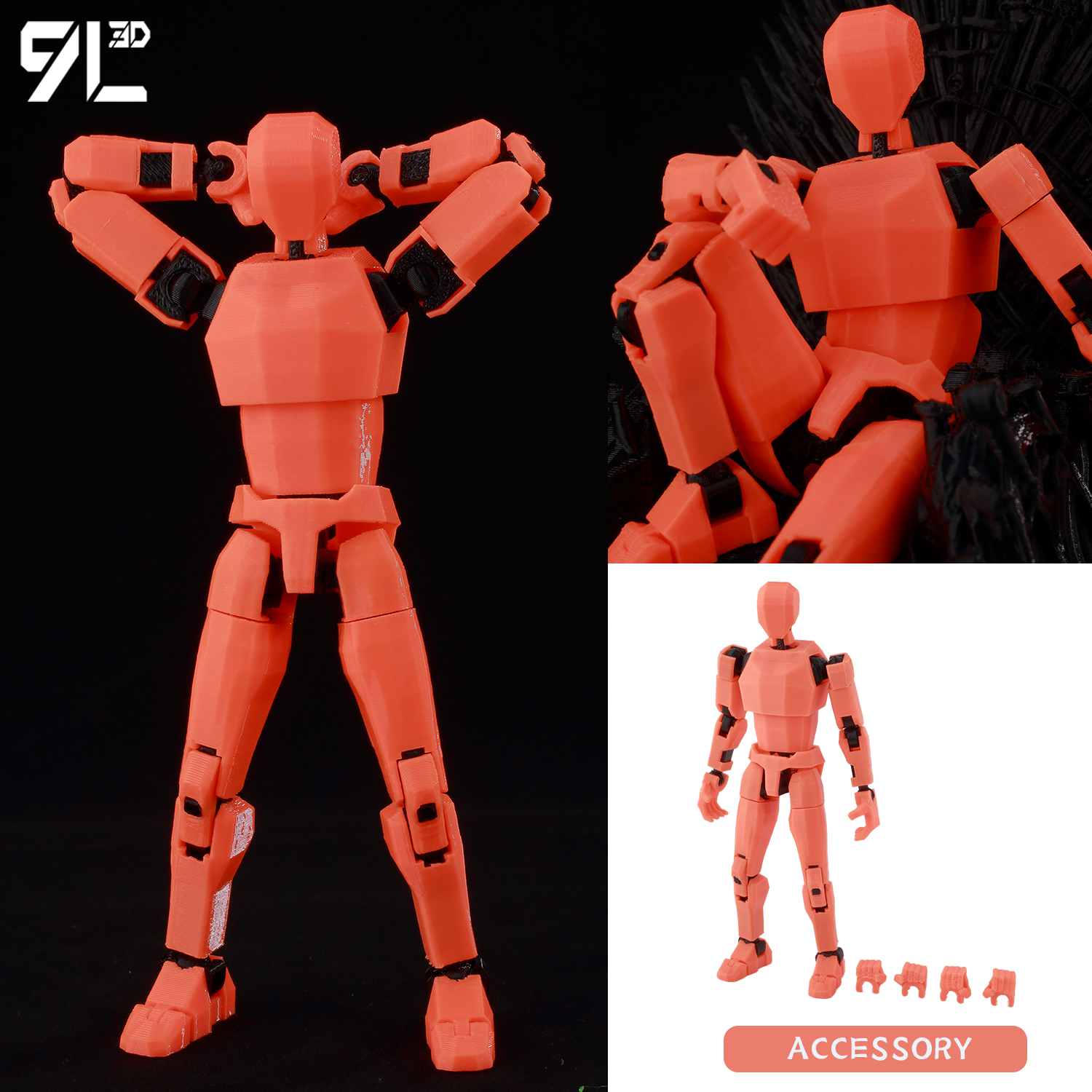9L 3D Printed Articulated Dumm - đánh giá và giá 3D Printing Link