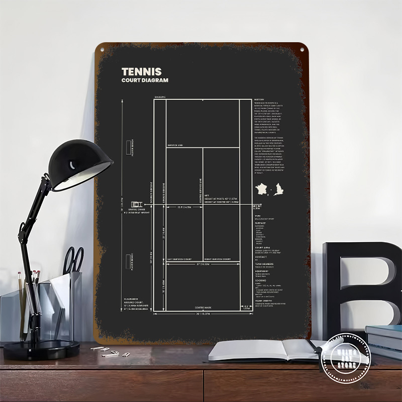 Tennis Court Diagram Blueprint - đánh giá và giá 3D Printing Diagram