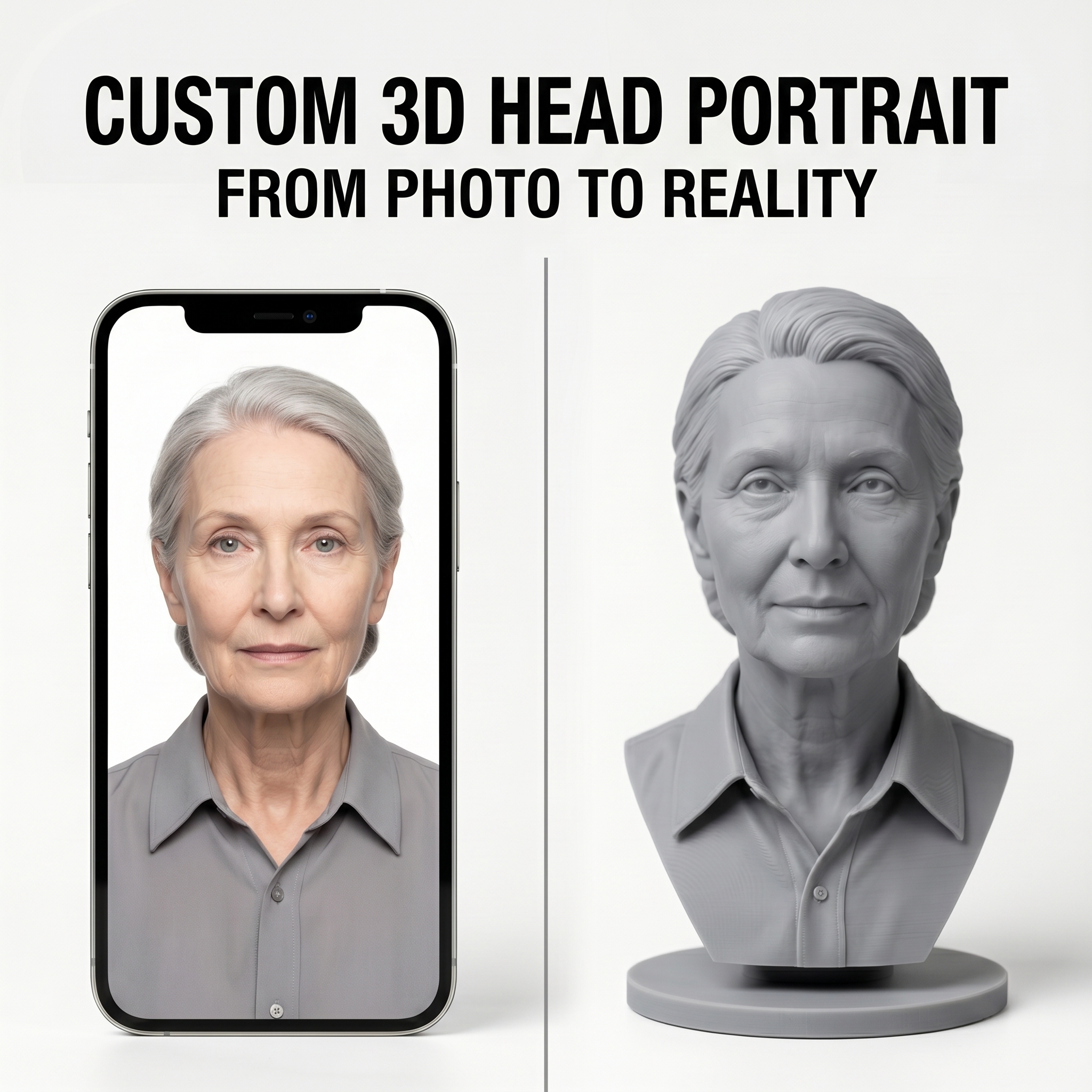 Custom 3D Bust Figurine, Perso - đánh giá và giá 3D Printing Apps