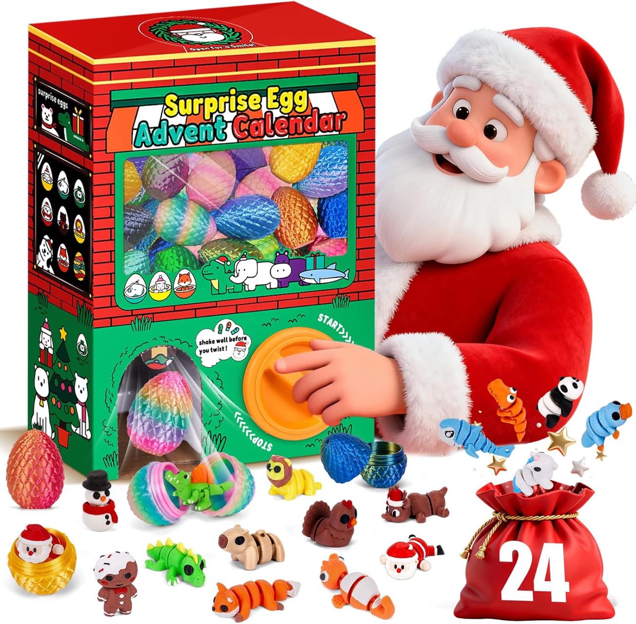 24pcs 3D Printed Surprise Egg  - đánh giá và giá 3D Printing Toys