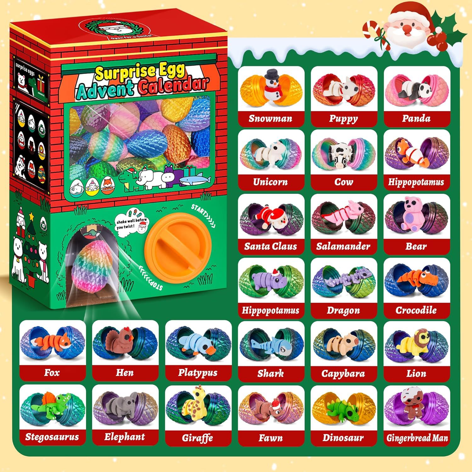 24pcs 3D Printed Surprise Egg  - đánh giá và giá 3D Printing Toys